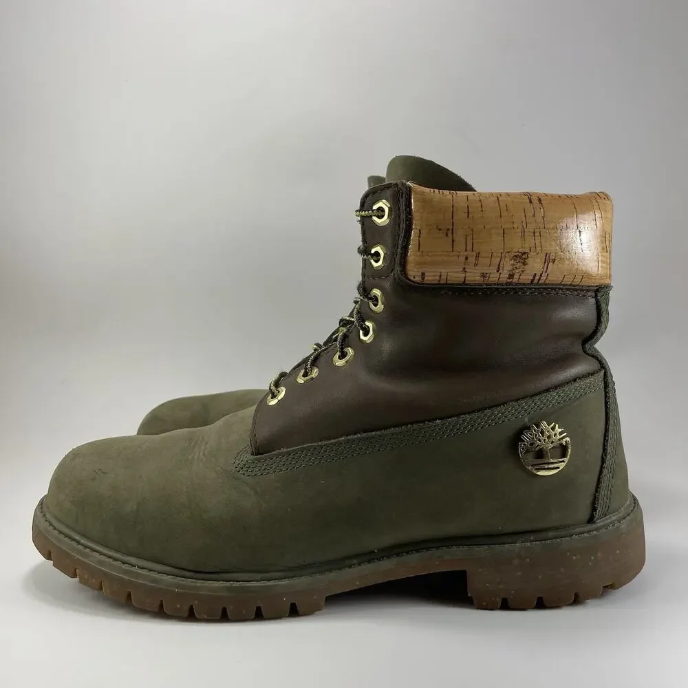 Timberland Midnight Countdown Cork Edition Mens Size 10.5 Green Nubuck, Rare